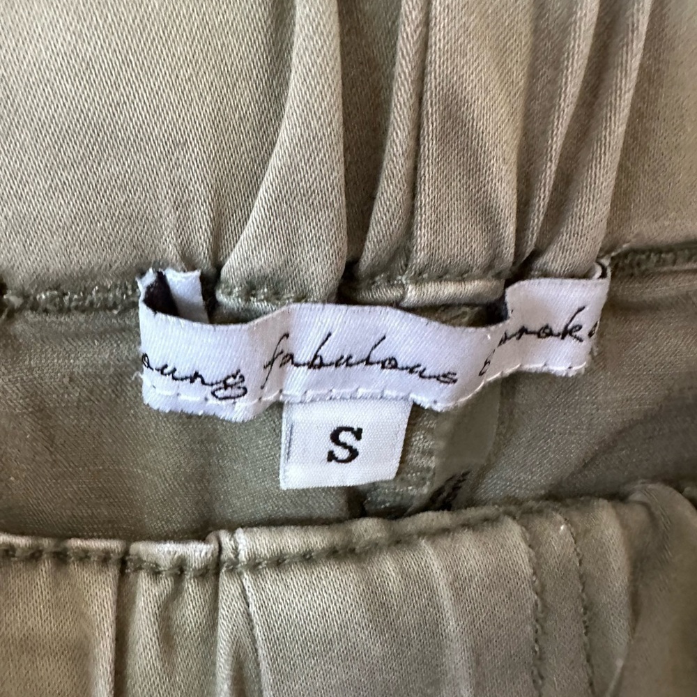 Young Fabulous & Broke YFB Harrison Cargo Pant in Reed Pigment Green - Size Sm - Picture 4 of 10